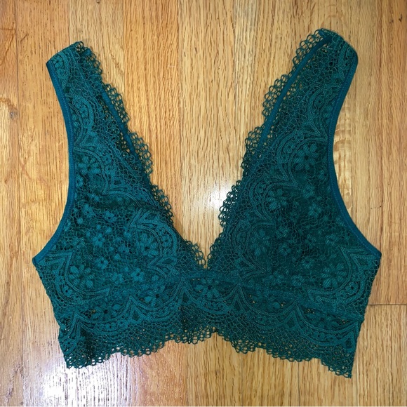VICTORIA’S SECRET - Bundle of 2 - Lace Bralettes / Bras - Periwinkle & Emerald S - Picture 5 of 11